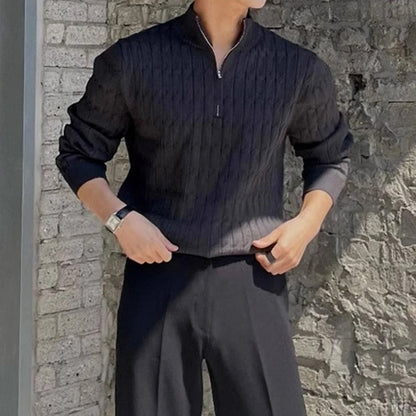 Zipped White Sweater